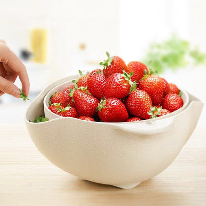 Plastic Rice Fruit Bowl Washing Rice Sieve Basin Washing Basket