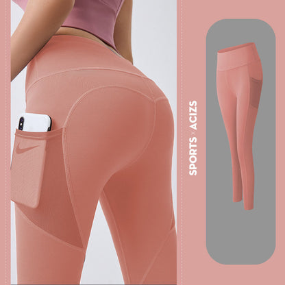 Pantalones de Yoga para mujer, mallas con bolsillo, mallas deportivas para chica, mallas para correr con Control de barriga, pantalones deportivos para mujer