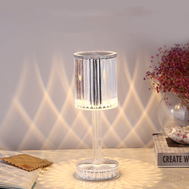 Nova lâmpada de mesa cristal decoração do hotel diamante romântico quente led para decoração casa presente romântico luz da noite