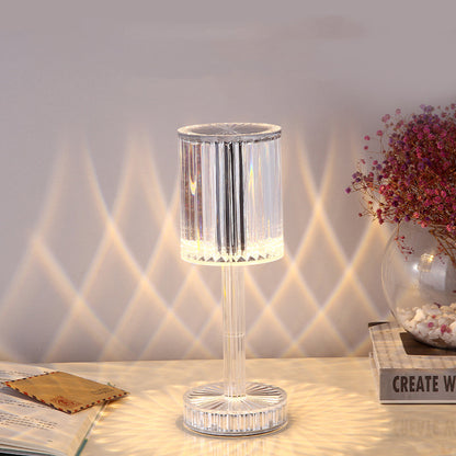 Nueva Lámpara de mesa de cristal decoración de Hotel diamante romántico cálido Led para decoración del hogar regalo romántico luz nocturna