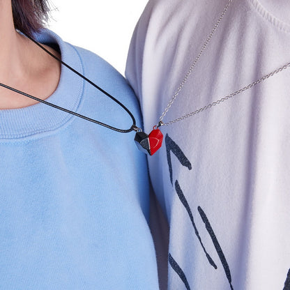 Creative Magnet Necklace Love Heart Couple