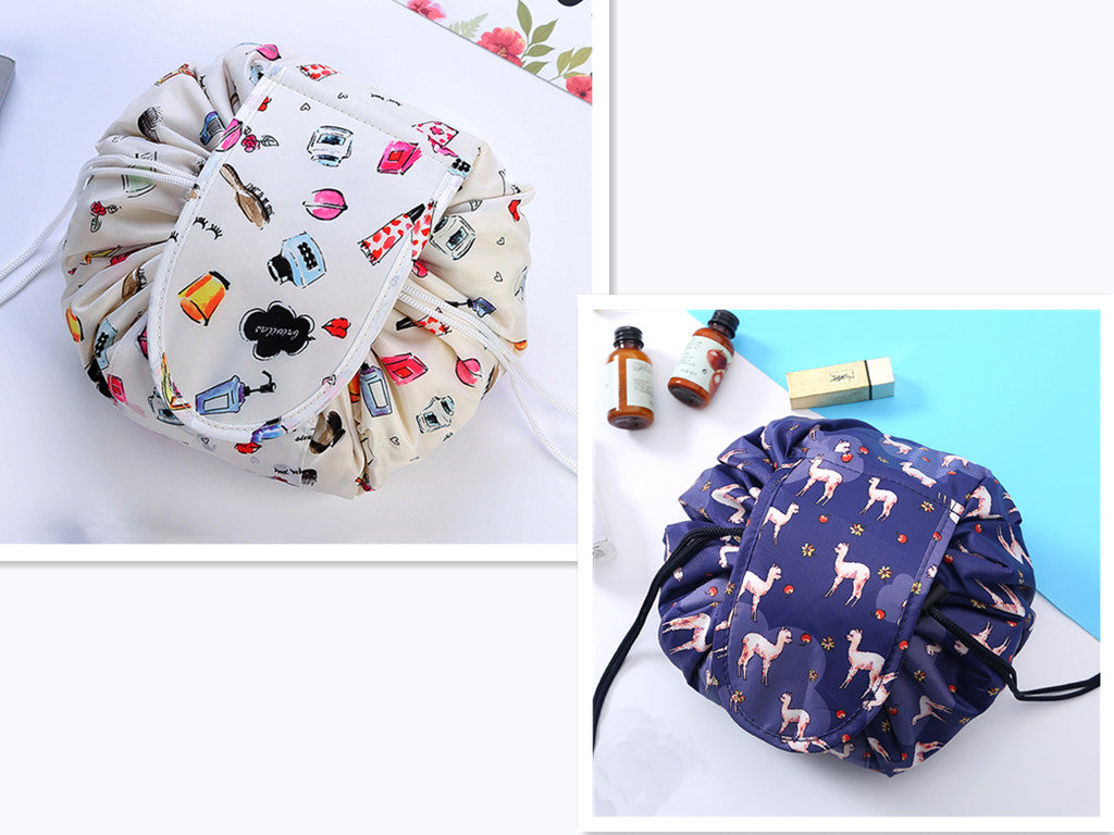 Small  Lazy Drawstring Cosmetic Bag Portable