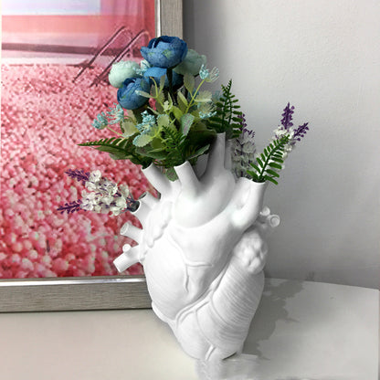 Heart-shaped Dry Vase, Nordic Style, Sculpture, Desktop Home Decoration Flower Pot, Ornament