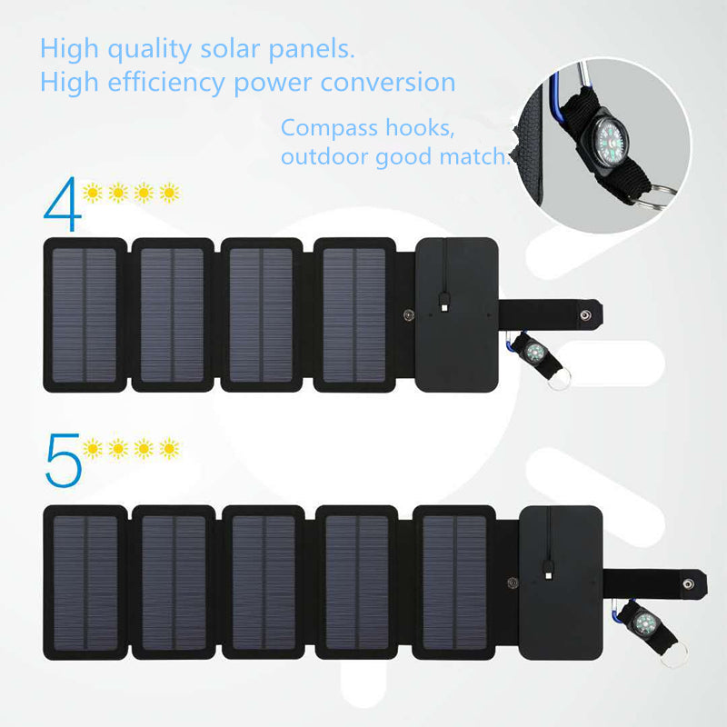 Outdoor Folding Solar Panel Charger Portable 5V 2.1A USB Output Devices