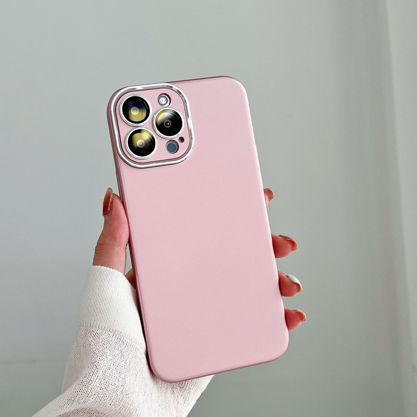 Comes With Lens Protector For 14promax Phone Case Solid Color Matte