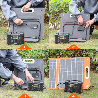 Fast Charge Home Outdoor Camping Folding Portable Solar Panel