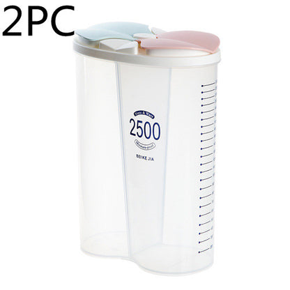 Containers Cereal Grain Dry Food Storage Tank Transparent Cover Plastic Case