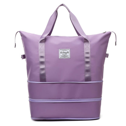 Bolsa de viaje con doble separación en seco y mojado, impermeable, de gran capacidad, para gimnasio, Fitness, Weekender durante la noche para mujer