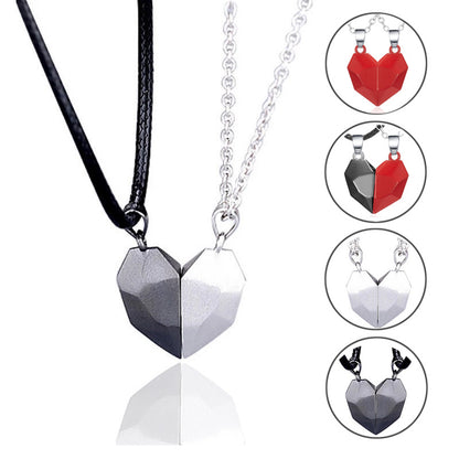 Creative Magnet Necklace Love Heart Couple