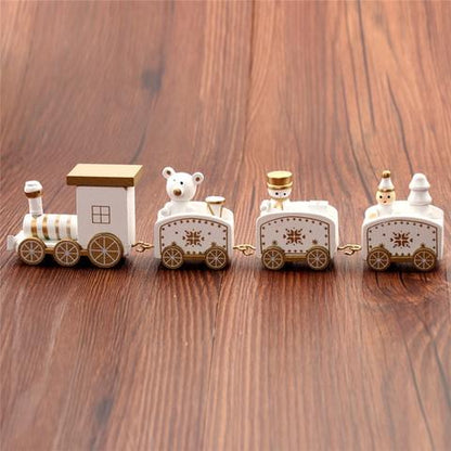 Mini juguetes de tren de madera