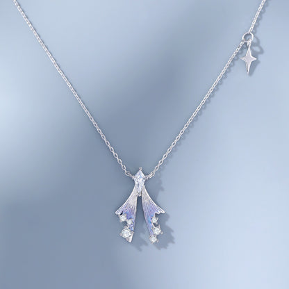 Fairy Feather Sterling Silver Necklace