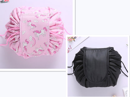 Small  Lazy Drawstring Cosmetic Bag Portable