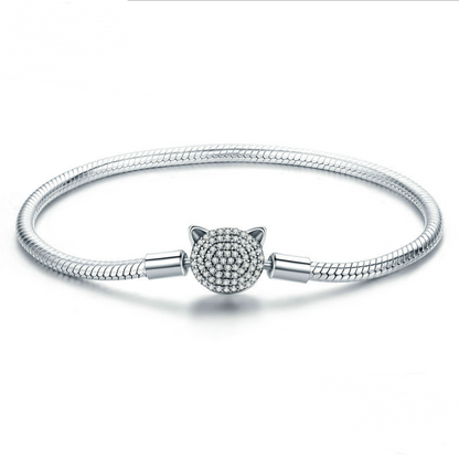 Pulsera de plata platinada