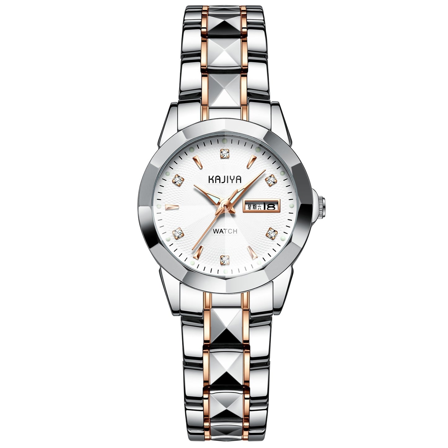 Waterproof Luminous Steel Band Ladies Watch