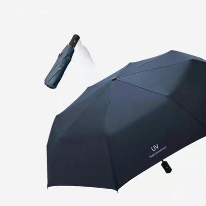 Black Plastic Outdoor Sunscreen Folding Automatic Umbrella