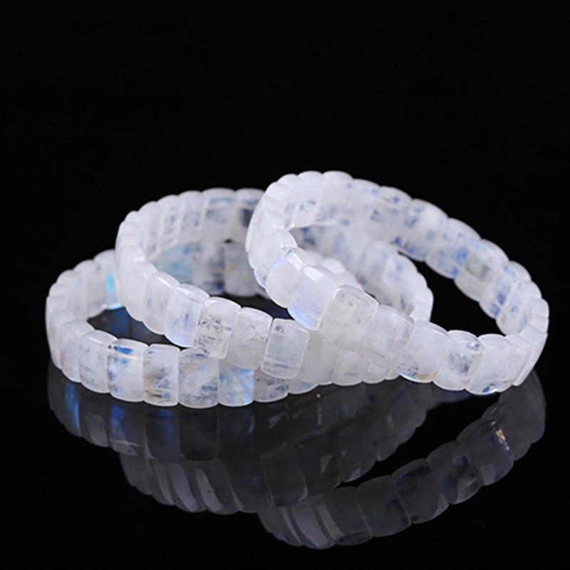 Pulsera de piedra lunar azul