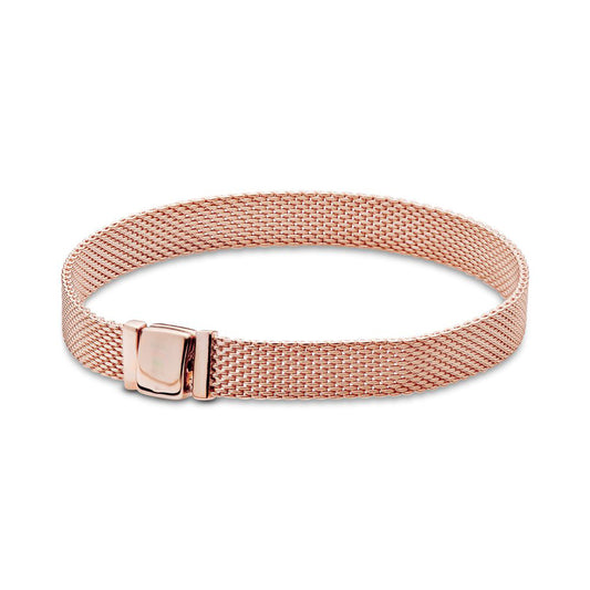 Pulseira folheada a prata em ouro rosa