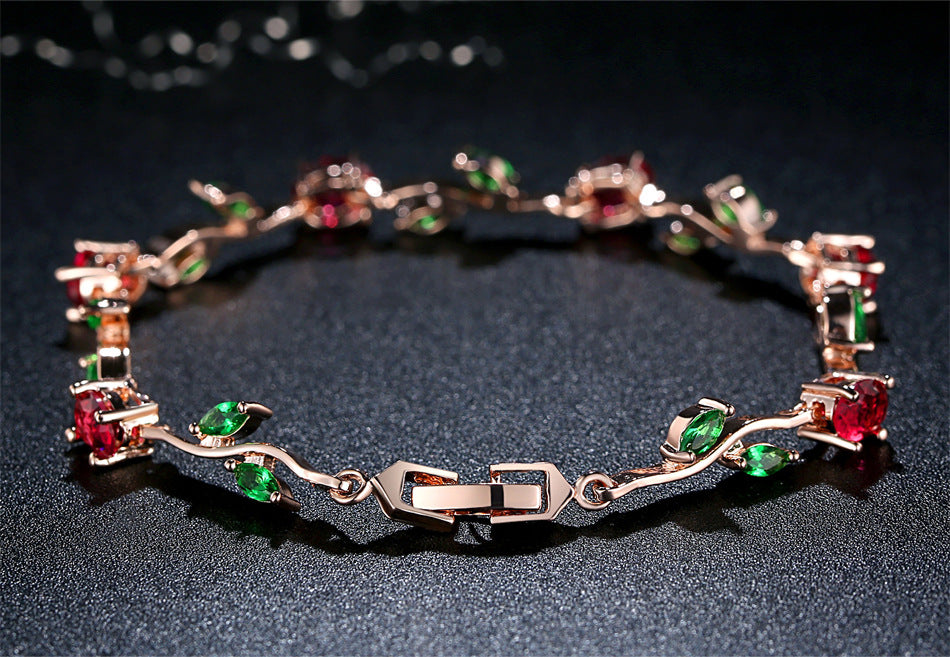 Pulsera de mujer de cristal plateado