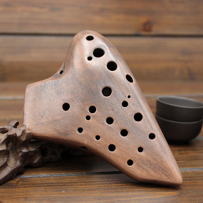 AC Ocarina three tube midrange C tuning tube smoked Ocarina