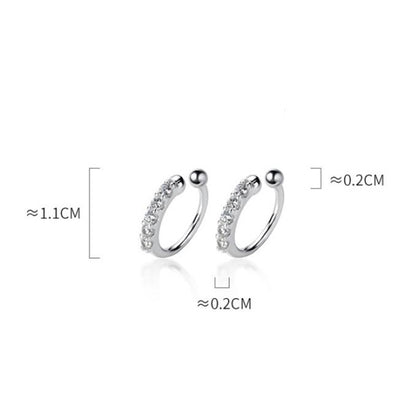 Simple row of diamond earrings without pierced ears