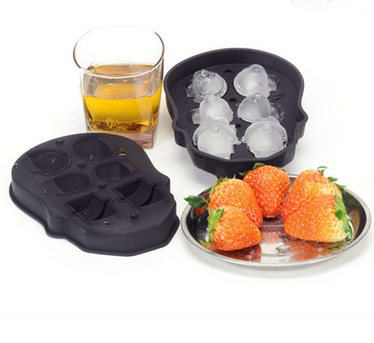 Creative 3D Skull Mold Ice Cube Tray Silicone Mold Soap Candle Mold Sugar Craft Tools Bakeware Chocolate Mold