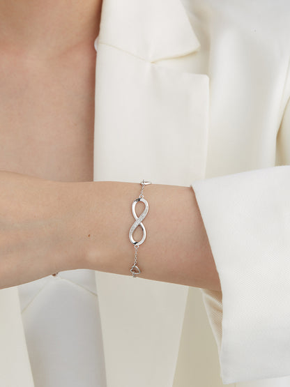 Pulsera Infinita de Plata de Ley