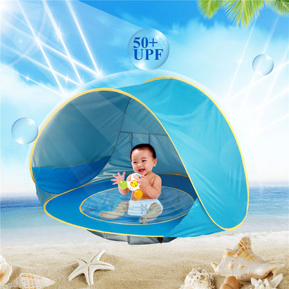 Baby Beach Tent Kids Outdoor Camping Easy Fold Up Waterproof  Up Sun Awning Tent UV-protecting