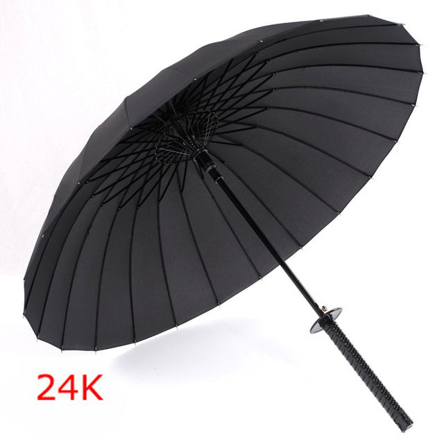 Black Straight Pole Creative Automatic Sun Umbrella