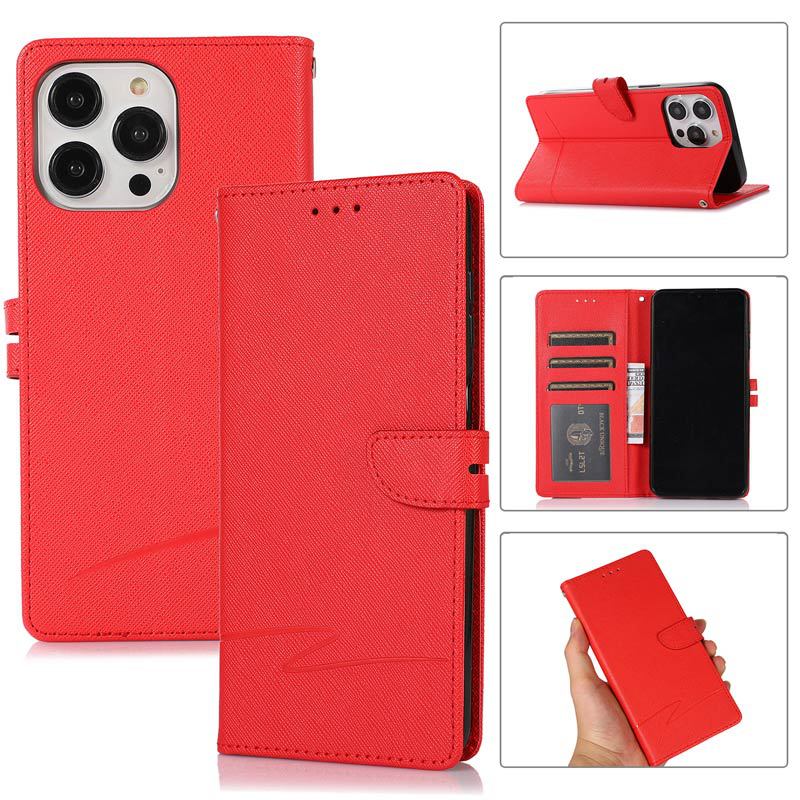 Cross Pattern Card PU Leather Case Multi-function Flip Phone Case