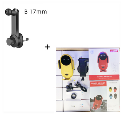 Soporte inalámbrico para teléfono de coche con cargador inalámbrico de inducción infrarroja