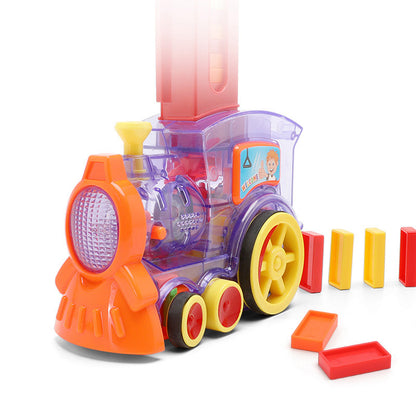 Domino Train Toys Bebê Brinquedos Carro Quebra-cabeça Liberação Automática