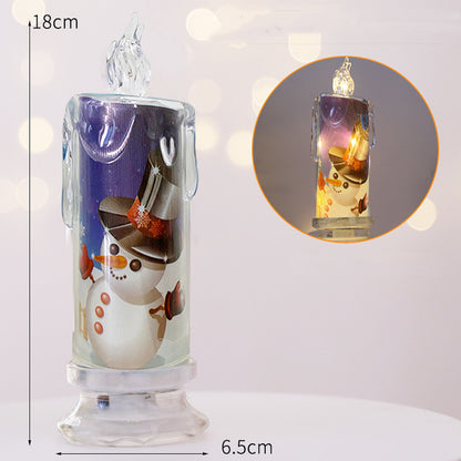 Christmas Transparent Electronic Candles Decorative Gifts