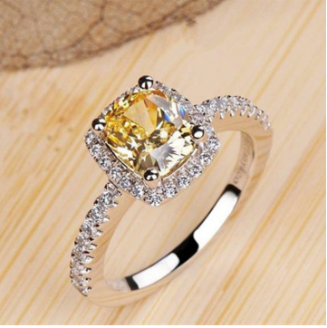 Engagement Ring White, Gold Color