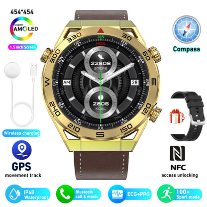 ECG PPG Bluetooth que chama o Smart Watch sem fio do carregador de GPS do compasso