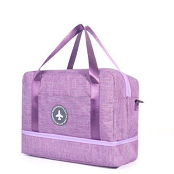 Bolsa de viaje con separación de ropa seca y húmeda, bolsa de almacenamiento para Fitness y turismo, ropa para mujer, zapatos, necesidades diarias, suministros de paquete de lona