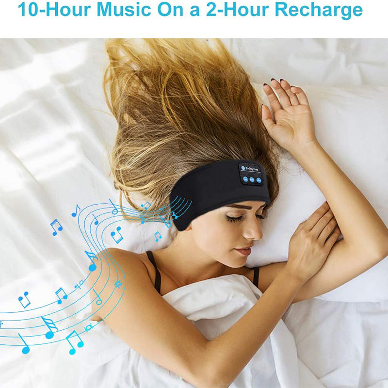 Sem fio bluetooth dormir fones de ouvido bandana fina macia elástica confortável música fones de ouvido máscara de olho para lado sleeper esportes