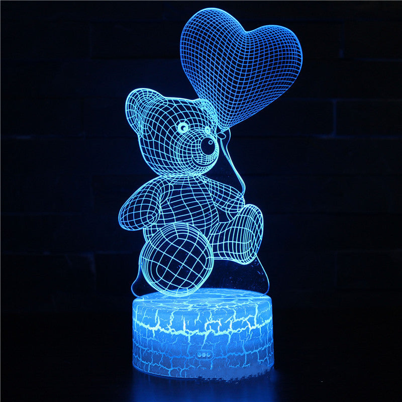 Love Bear Série 3D Luz Criativa Luz Noturna LED Luz Visual