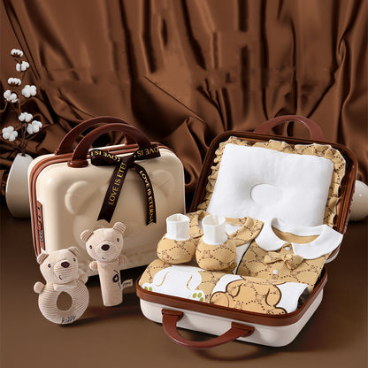 Baby Gift Box Set British Style Teddy Bear Password Suitcase