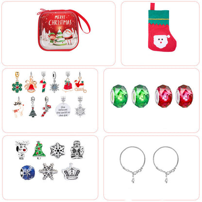 Conjunto de boneco de neve de Natal com pulseira de moda infantil