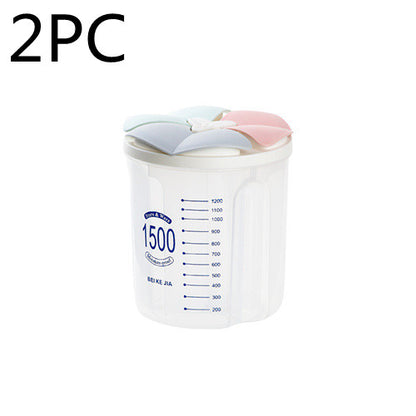 Containers Cereal Grain Dry Food Storage Tank Transparent Cover Plastic Case