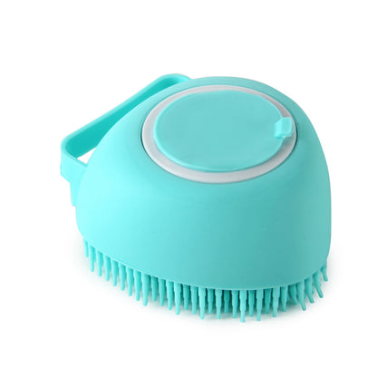 Silicone cão banho massagem luvas escova pet gato ferramenta de limpeza do banheiro pente escova para cão pode derramar shampoo cão aliciamento suprimentos