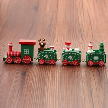 Mini juguetes de tren de madera