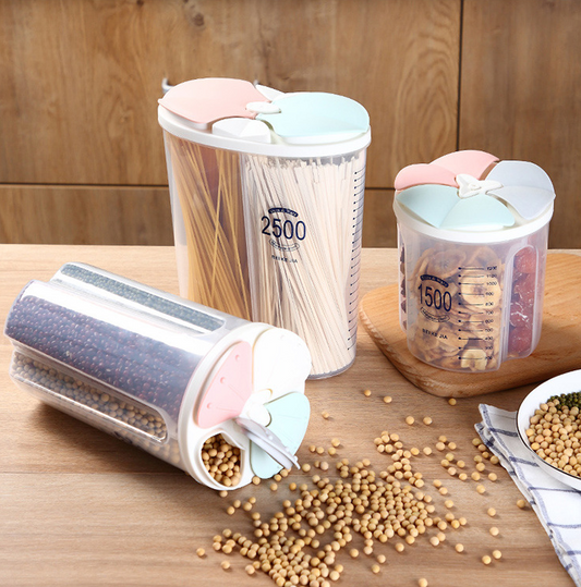 Containers Cereal Grain Dry Food Storage Tank Transparent Cover Plastic Case