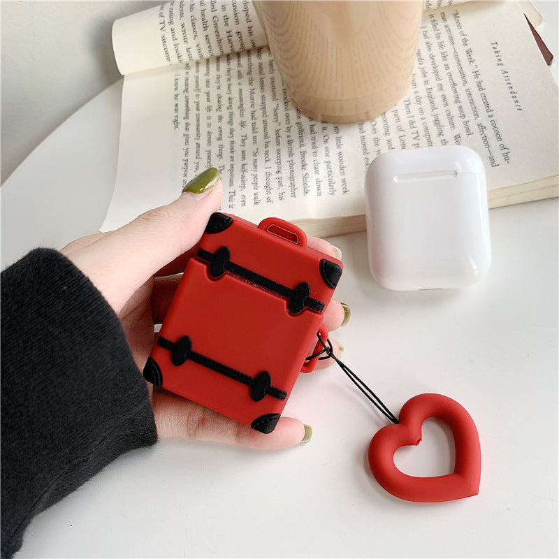 Funda protectora de silicona para Airpods Maleta linda