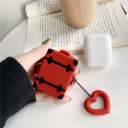 Silicone Airpods Protective Case Suitcase Cute