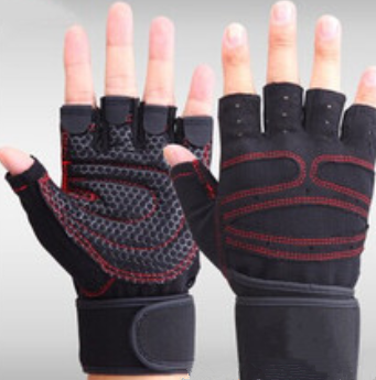 Guantes de gimnasio de medio dedo.