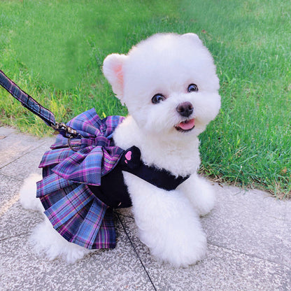 Skirt Hand Holding Rope Pet Dog Clothes Small Dog Summer Outfit