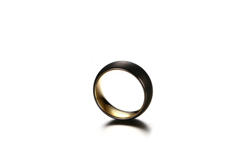 Tungsten steel 8MM brushed ring