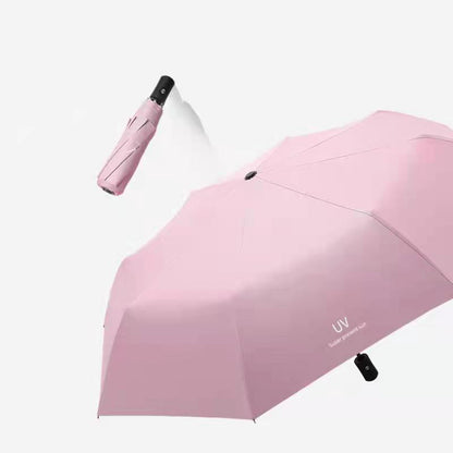 Black Plastic Outdoor Sunscreen Folding Automatic Umbrella