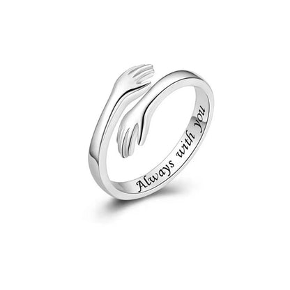 European And American Creative Love Hugging Opening Adjustable Ring